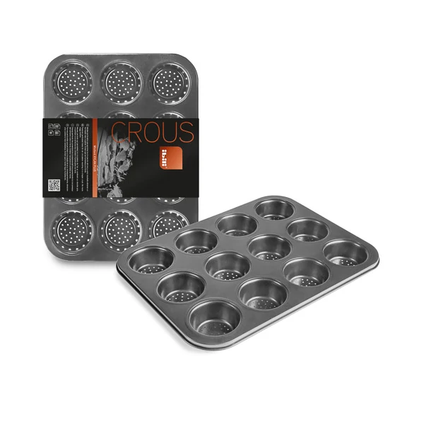 Perforált muffin sütőforma, 12 db-os