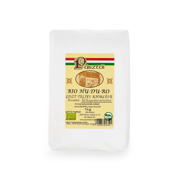 Pásztói bio HU-DU-RO teljes kiőrlésű liszt